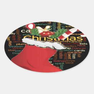 HoHoHo! Merry Christmas GIFTS and a Happy New Year Oval Sticker
