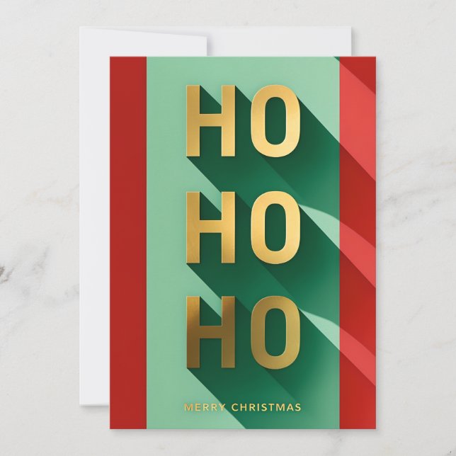 HOHOHO Merry Christmas  Holiday Card (Front)