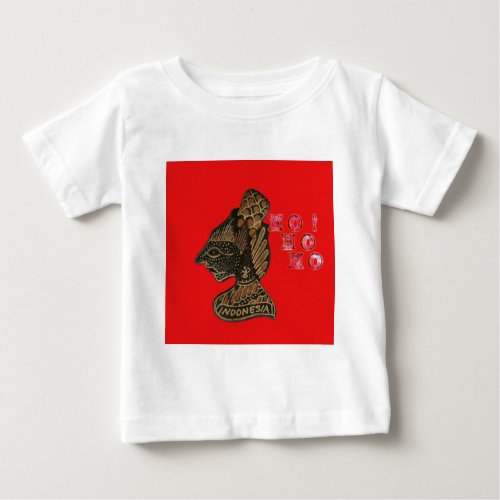 HoHoHo Merry Christmas Indonesia Balinese carving Baby T_Shirt