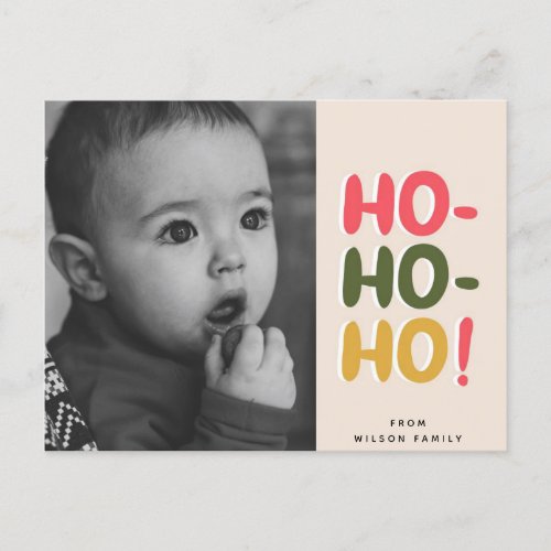 Hohoho photo christmas holiday postcard