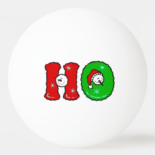 HOHOHO Santa Claus Laugh SnowMan Cute Christmas Ping Pong Ball