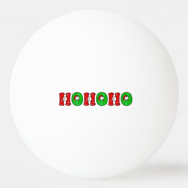 HOHOHO Santa Claus Laugh SnowMan Cute Christmas Ping-Pong Ball (Front)