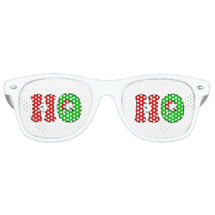 HOHOHO Santa Claus Laugh SnowMan Cute Christmas Retro Sunglasses
