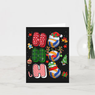 Hohoho Santa Elf Reindeer Volleyball Xmas Tree Lig Card