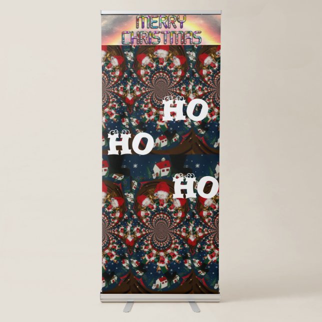 Hohoho Santa Fun Retractable Banner (Front)