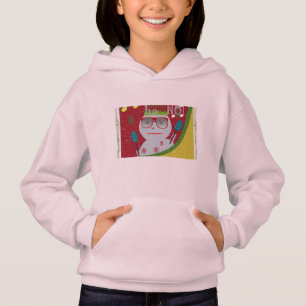 HoHoHo! Santa's Witty Smile Girls Christmas Hoodie