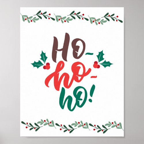 Hohoho Simple Elegant Christmas  Poster