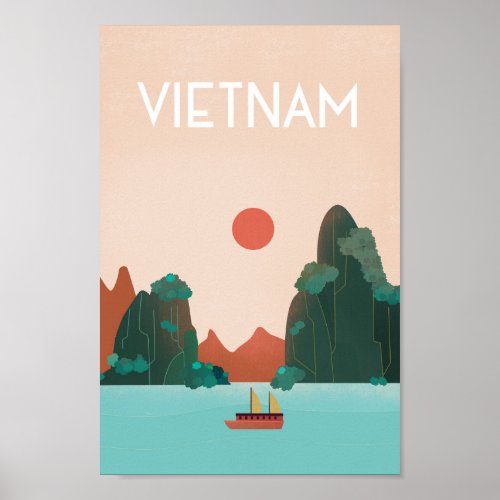 HOi An Town Vietnam travel poster