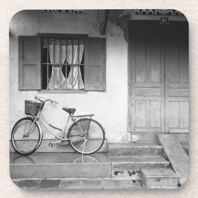 Hoi An Vietnam, House with Bicycle Drink Coaster (Front)