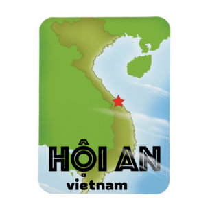 Hoi An Vietnam travel poster art print Magnet
