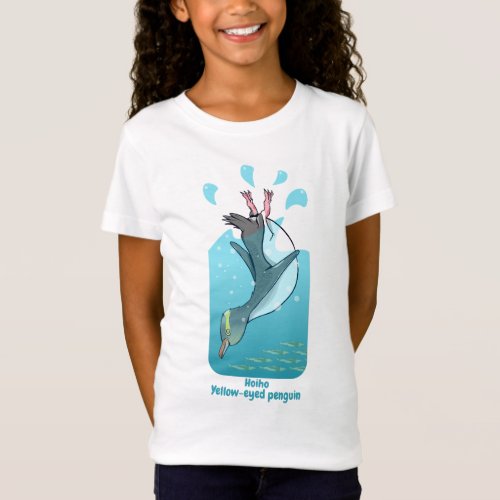 HOIHO YELLOW EYED PENGUIN SWIMMING T_Shirt