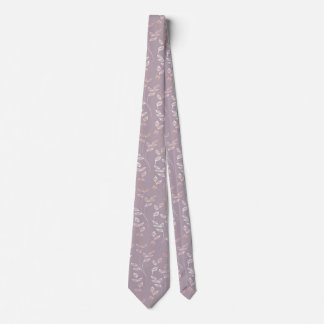 Hojas en Gris Brillante Neck Tie