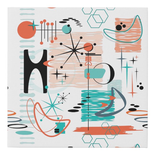 HoJo Retro Faux Wrapped Canvas Print (Front)