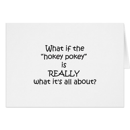 Hokey Pokey Funny Design Cards (Front Horizontal)