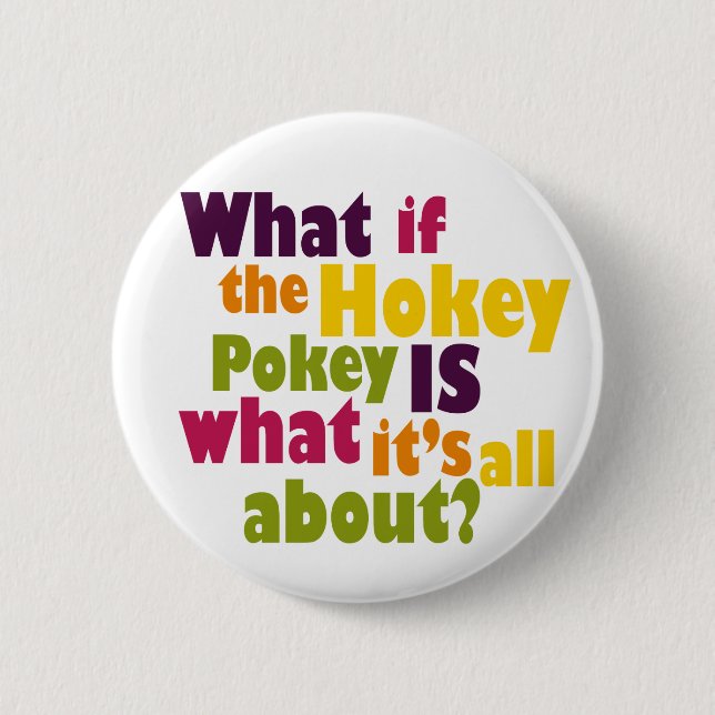 Hokey Pokey Pinback Button (Front)