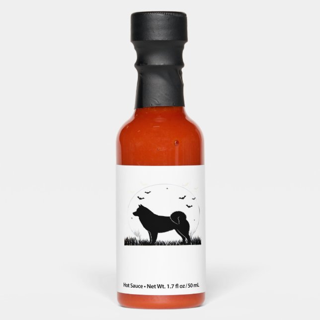Hokkaido Dog � Halloween Moon Silhouette Classic T Hot Sauces (Front)