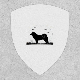 Hokkaido Dog � Halloween Moon Silhouette Classic T Patch