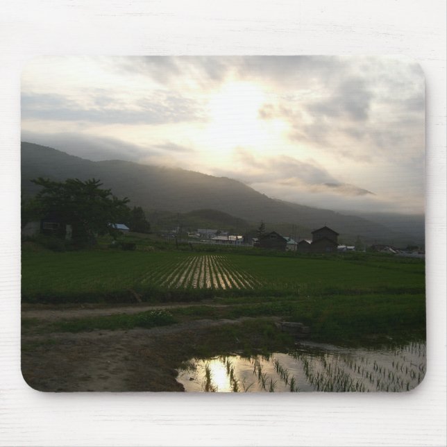 Hokkaido Sunset Mouse Pad (Front)