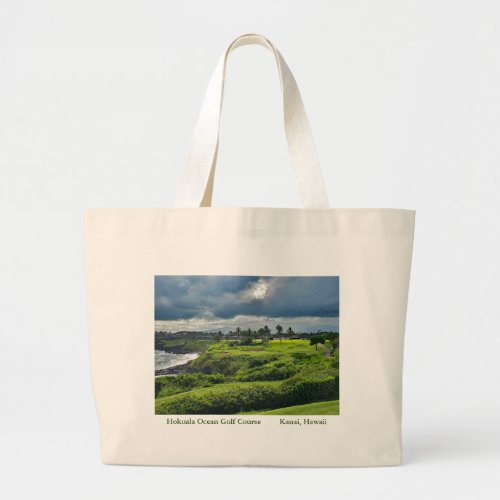 Hokuala Ocean Golf Course Large Tote Bag