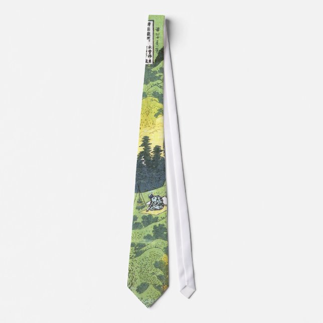 Hokusai 1760-1849, Katsushika, Waterfalls Tie (Front)
