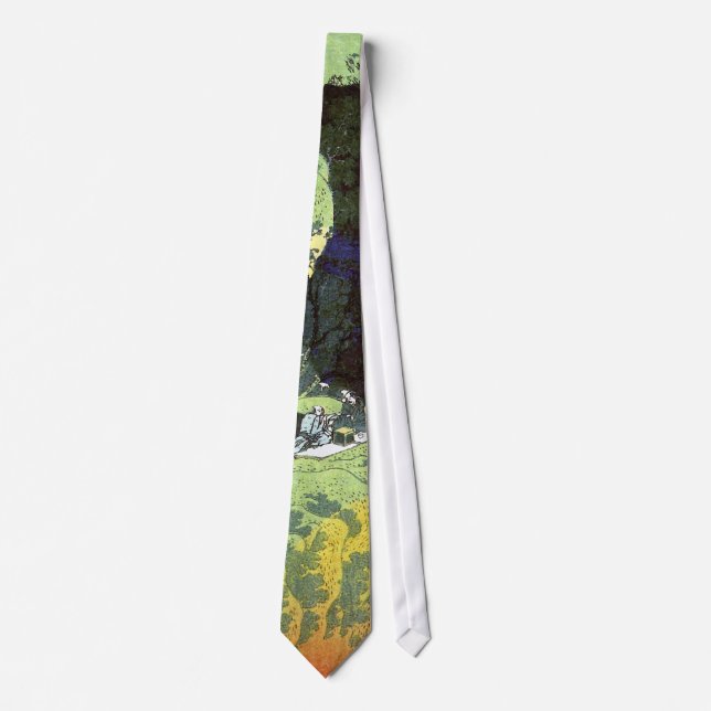 Hokusai 1760-1849, Katsushika, Waterfalls Tie (Front)