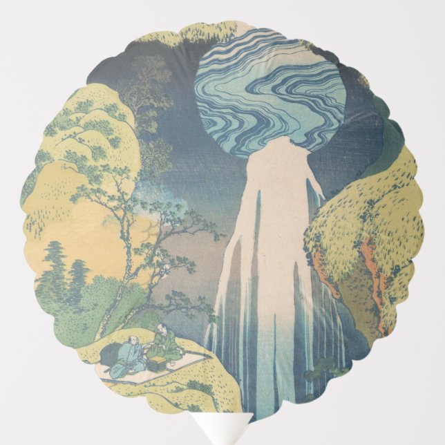 Hokusai Amida Falls Japan Waterfall  Balloon (Front)