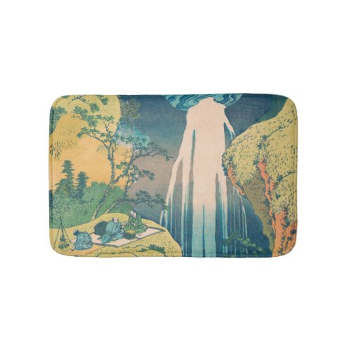 Hokusai Amida Falls Japan Waterfall  Bath Mat