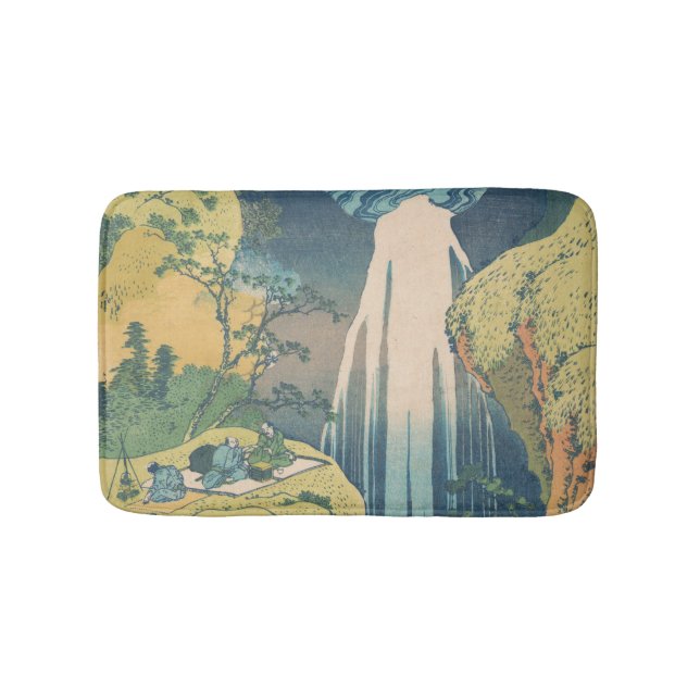 Hokusai Amida Falls Japan Waterfall  Bath Mat (Front)