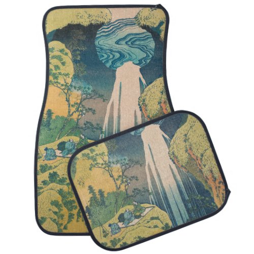 Hokusai Amida Falls Japan Waterfall  Car Floor Mat