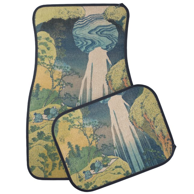 Hokusai Amida Falls Japan Waterfall  Car Floor Mat (Set)
