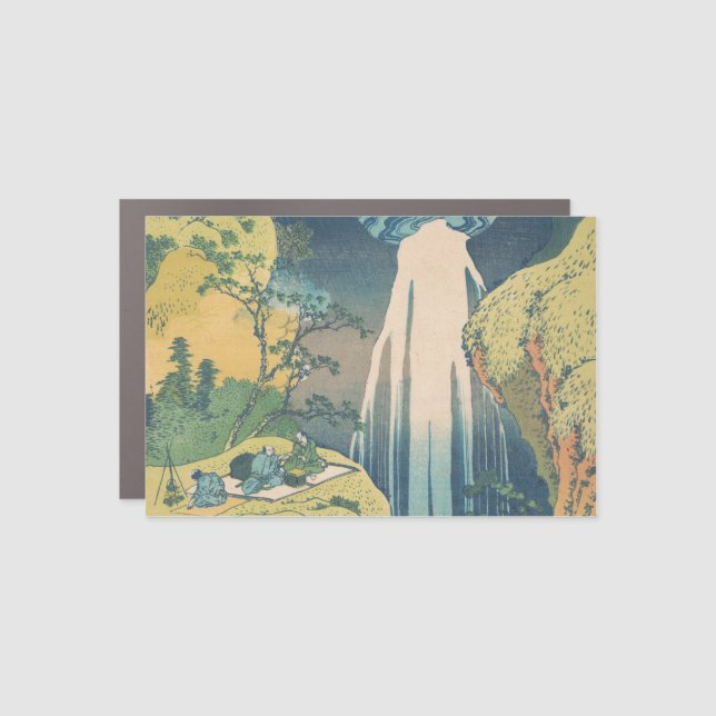 Hokusai Amida Falls Japan Waterfall  Car Magnet (Front)