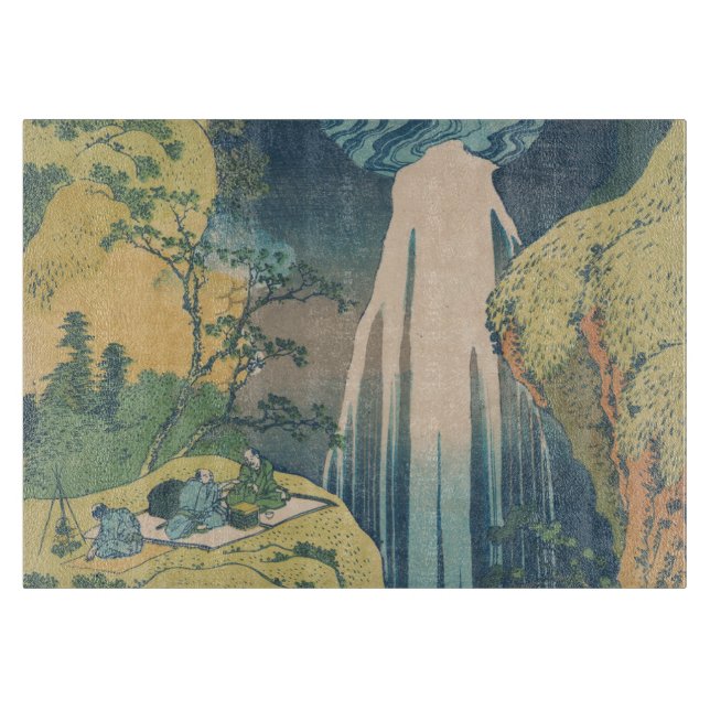 Hokusai Amida Falls Japan Waterfall  Cutting Board (Front)