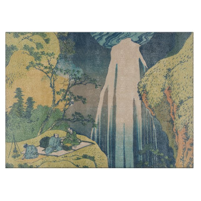 Hokusai Amida Falls Japan Waterfall  Cutting Board (Front)