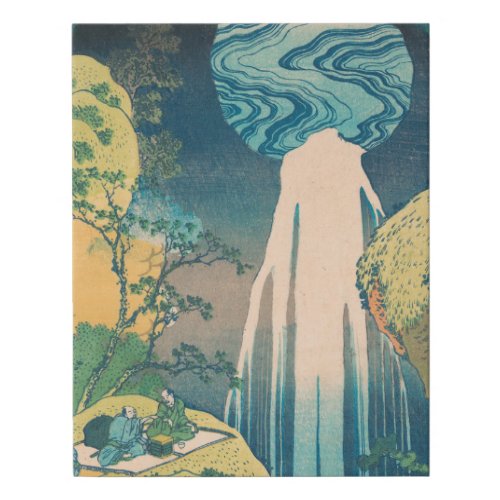Hokusai Amida Falls Japan Waterfall  Faux Canvas Print