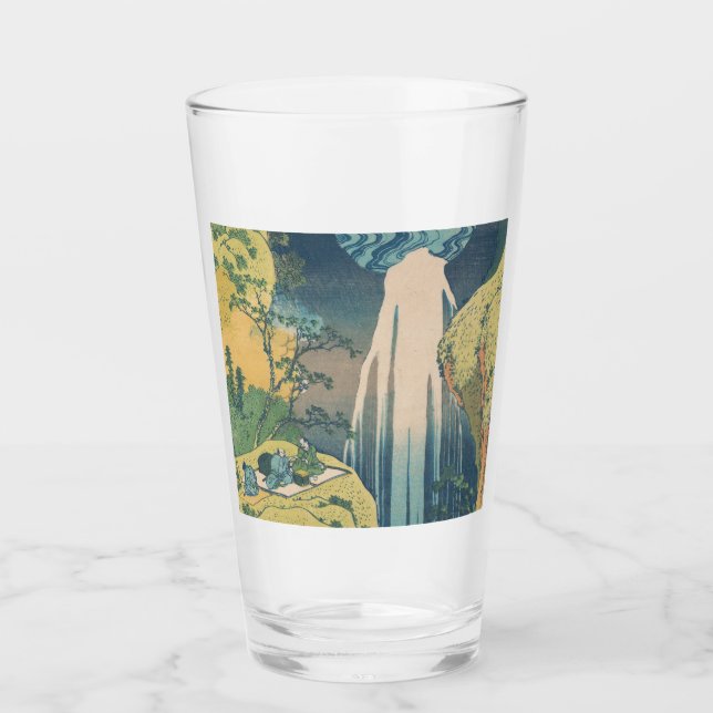 Hokusai Amida Falls Japan Waterfall  Glass (Front)
