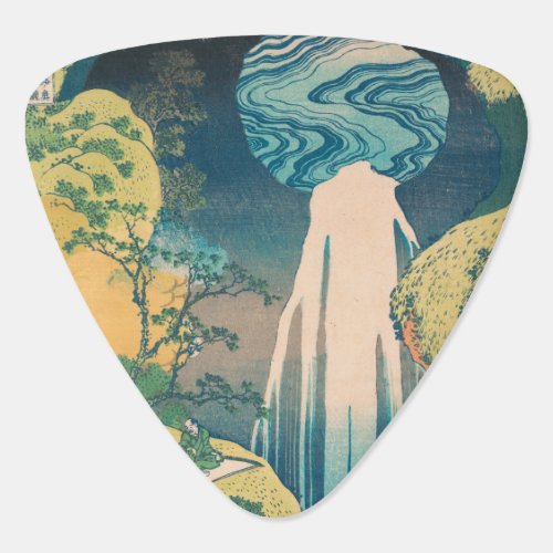 Hokusai Amida Falls Japan Waterfall  Guitar Pick