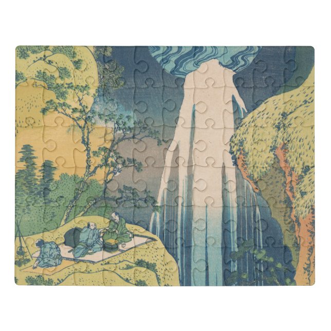 Hokusai Amida Falls Japan Waterfall  Jigsaw Puzzle (Puzzle Horizontal)
