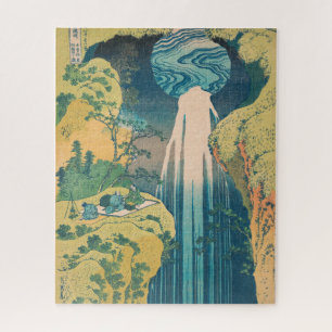 Hokusai Amida Falls Japan Waterfall Jigsaw Puzzle