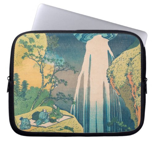 Hokusai Amida Falls Japan Waterfall  Laptop Sleeve