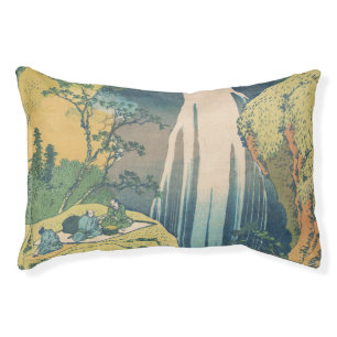 Hokusai Amida Falls Japan Waterfall  Pet Bed
