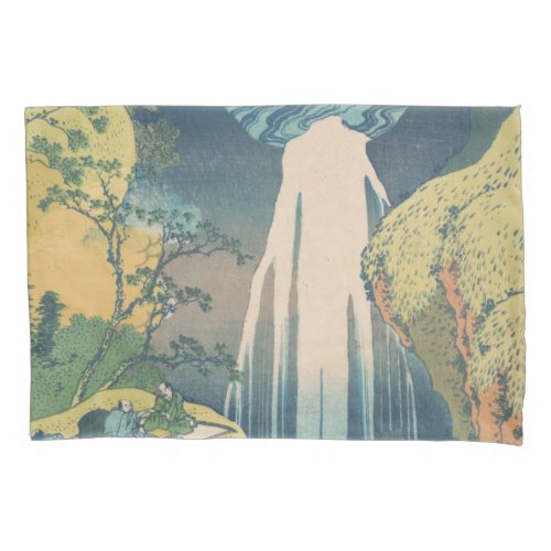 Hokusai Amida Falls Japan Waterfall  Pillow Case