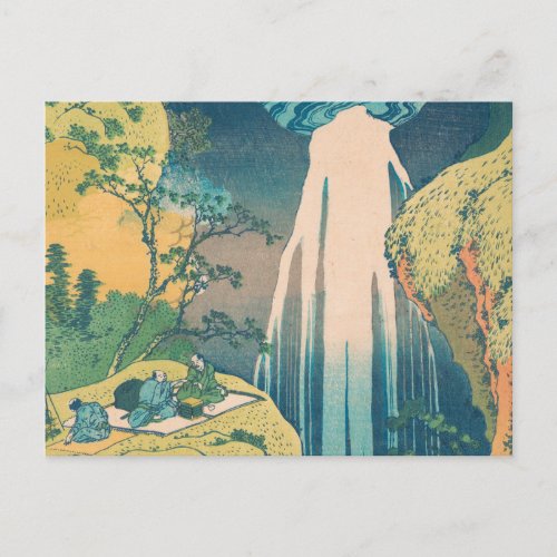 Hokusai Amida Falls Japan Waterfall  Postcard