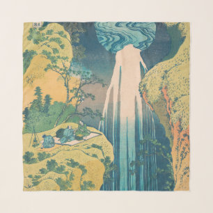 Hokusai Amida Falls Japan Waterfall  Scarf
