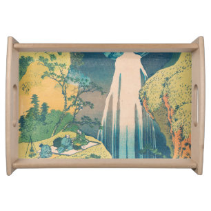 Hokusai Amida Falls Japan Waterfall Serving Tray