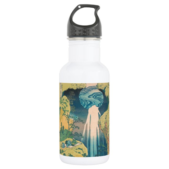 Hokusai Amida Falls Japan Waterfall  Stainless Steel Water Bottle (Front)