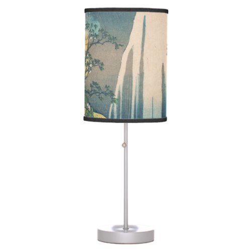 Hokusai Amida Falls Japan Waterfall  Table Lamp