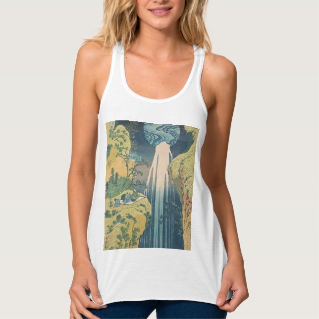 Hokusai Amida Falls Japan Waterfall  Tank Top (Front)
