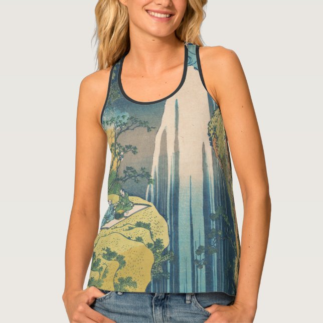 Hokusai Amida Falls Japan Waterfall  Tank Top (Front)