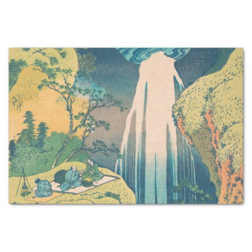 Hokusai Amida Falls Japan Waterfall  Tissue Paper