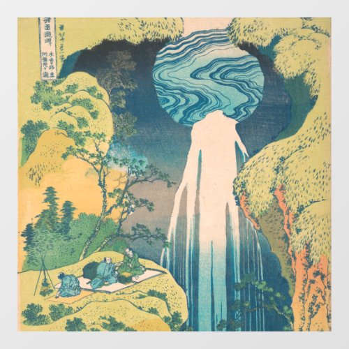 Hokusai Amida Falls Japan Waterfall  Window Cling